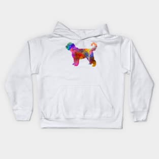 French Water Dog in watercolor Kids Hoodie